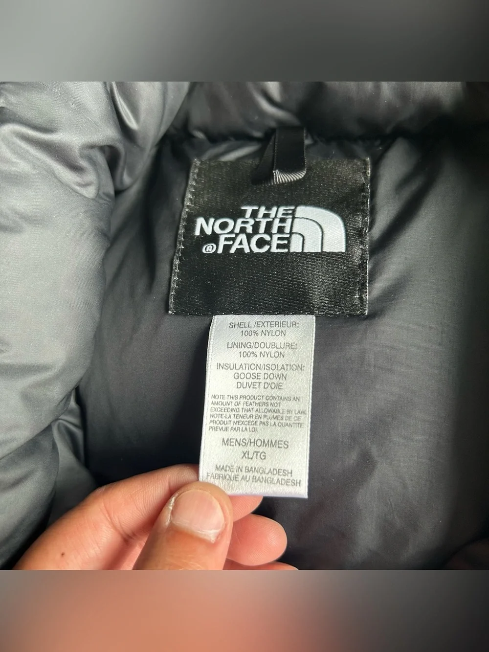 The North Face 1996 Nuptse Retro 700 Down Puffer Hooded Vest Mens XL Black Y2K